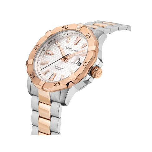 CERRUTI 1881Cerruti 1881 Vallelaghi CIWGH2116704 Men's Quartz Watch - Two - Tone Stainless Steel, White DialWATCHESEcecile