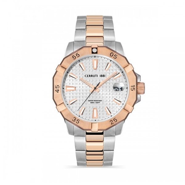 CERRUTI 1881Cerruti 1881 Vallelaghi CIWGH2116704 Men's Quartz Watch - Two - Tone Stainless Steel, White DialWATCHESEcecile
