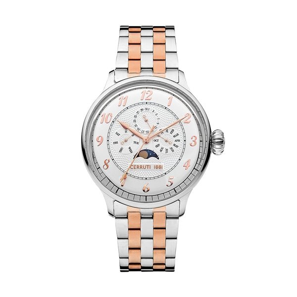 CERRUTI 1881Cerruti 1881 Dervio CIWGK2205702 Men's Quartz Watch - Two - Tone Stainless Steel, White DialWATCHESEcecile