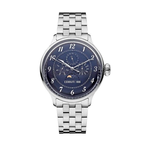 CERRUTI 1881Cerruti 1881 Dervio CIWGK2205704 Men's Quartz Watch - Blue Dial, Stainless Steel BraceletWATCHESEcecile