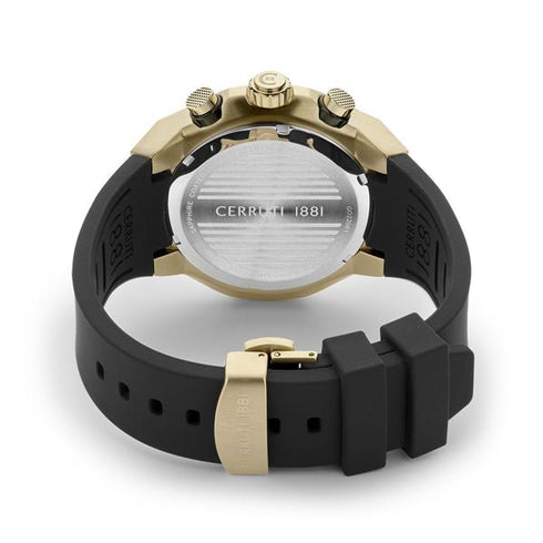CERRUTI 1881Cerruti 1881 Lucardo CIWGO2206103 Men's Quartz Watch - Black Dial, Black Silicone StrapWATCHESEcecile