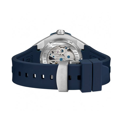 CERRUTI 1881Cerruti 1881 Ruscello CIWGR2008103 Men's Automatic Watch - Skeleton Dial, Blue Rubber StrapWATCHESEcecile