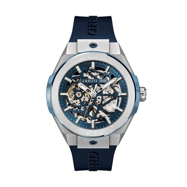 CERRUTI 1881Cerruti 1881 Ruscello CIWGR2008103 Men's Automatic Watch - Skeleton Dial, Blue Rubber StrapWATCHESEcecile