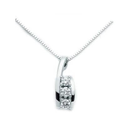 MILUNAMiluna CLD1649 - D30 Women's 18K White Gold Necklace with Diamond PendantJEWELRYEcecile