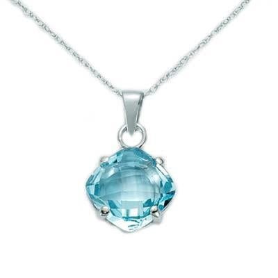 MILUNAMiluna CLD2090 Women's Necklace - 18K Yellow Gold with Blue Topaz PendantJEWELRYEcecile