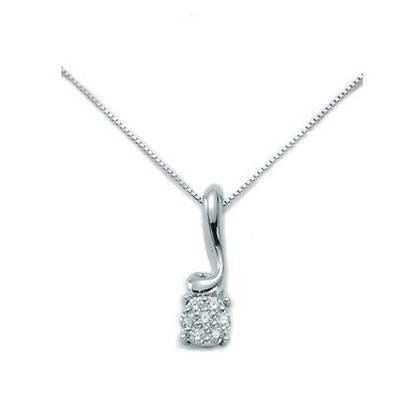 MILUNAMiluna CLD2773 Women's 18K White Gold Diamond Pendant NecklaceJEWELRYEcecile