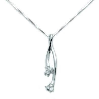 MILUNAMiluna CLD2844X Women's Aquamarine Pendant Necklace in 18K White GoldJEWELRYEcecile