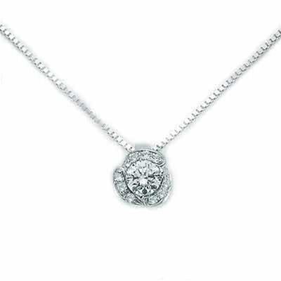 MILUNAMiluna CLD3056_005X Women's Diamond Pendant Necklace in 18K White GoldJEWELRYEcecile