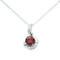 MILUNAMiluna CLD3118 Women's Necklace – 18K White Gold, 0.65 ct Round Ruby, 8 Brilliant - Cut Diamonds (0.045 ct Total), 42cm Venetian Chain,JEWELRYEcecile