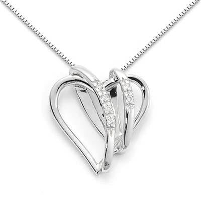 MILUNAMiluna CLD3794X Women's Diamond Pendant Necklace in 9K White GoldJEWELRYEcecile
