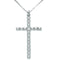 MILUNAMiluna CLD3988 Women's Necklace - White Gold Cross Pendant with DiamondsJEWELRYEcecile
