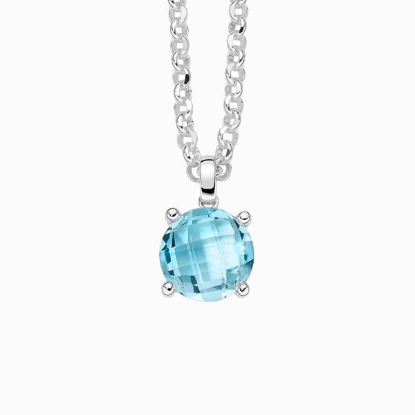 MILUNAMiluna CLD4345 Women's Necklace - 925 Silver with Blue Topaz GemJEWELRYEcecile