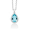MILUNAMiluna CLD4348 Women's Necklace - 925 Silver with Blue Topaz PendantJEWELRYEcecile
