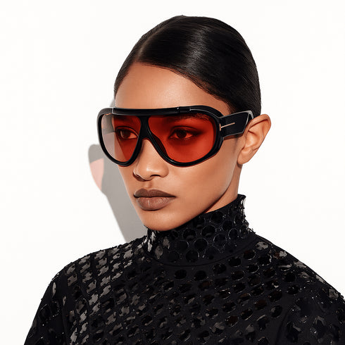 TOM FORDTom Ford RELLEN FT1093 Unisex Shield Sunglasses – 71mm Photochromic Brown Lenses, Black FrameEYEWEAREcecile