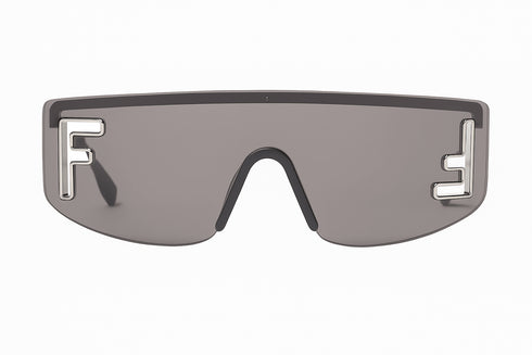 FENDIFendi FE40168U Shield Sunglasses – Silver Metal Frame, Mirrored Lens, 00‑135 mmEYEWEAREcecile