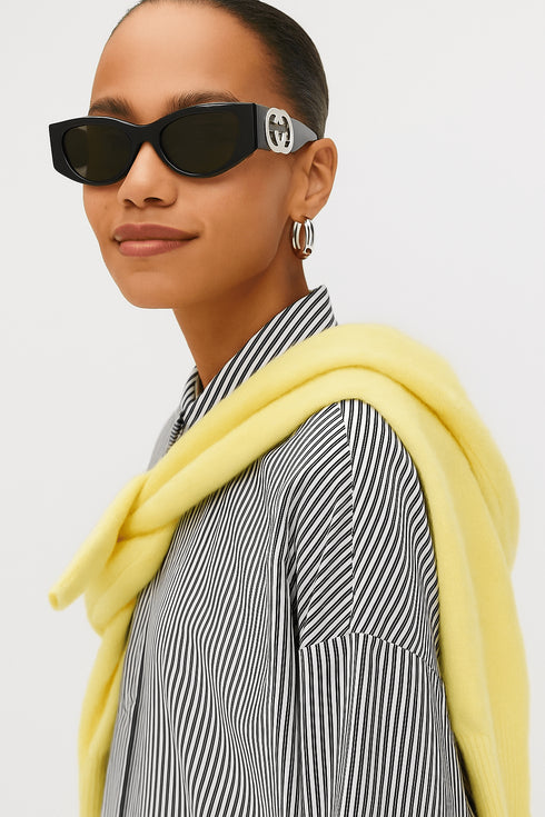 GUCCIGucci GG1824S Cat‑Eye Sunglasses – 55 mm Acetate FrameEYEWEAREcecile
