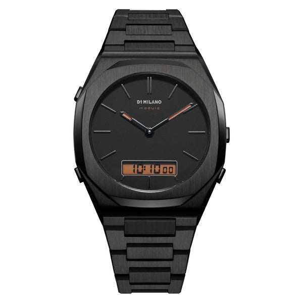 D1 MILANOD1 Milano Module 1385 D1 - DGBJ02 Men's Watch - Black Stainless Steel, Analog - Digital DisplayWATCHESEcecile