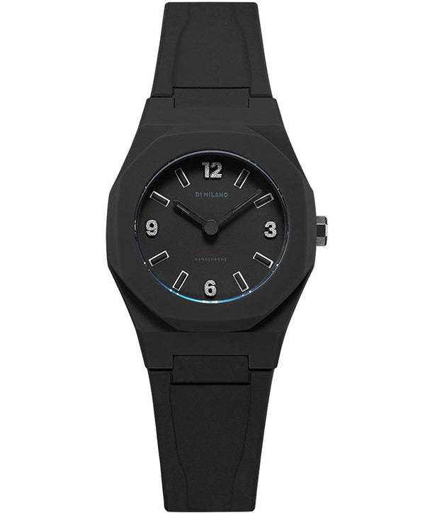 D1 MILANOD1 Milano Nanochrome Nano Glitter D1 - NCRJ01 Women's Watch - 32mm Black Polycarbonate Case, Black Silicone StrapWATCHESEcecile