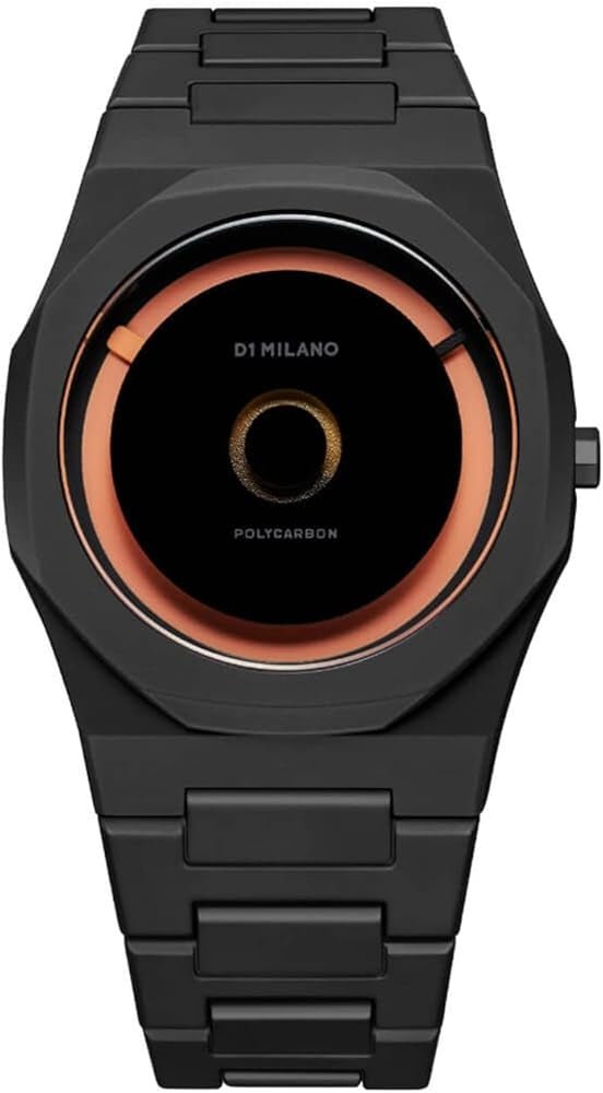 D1 MILANOD1 Milano Polycarbon Orange Load PCBJ27 Men's Watch - Black with Orange Luminova DetailsWATCHESEcecile