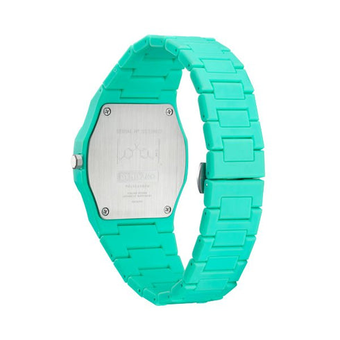 D1 MILANOD1 Milano Polycarbon Hot Aqua PCBJ31 Unisex Watch - Aquamarine Polycarbonate, 40.5mmWATCHESEcecile
