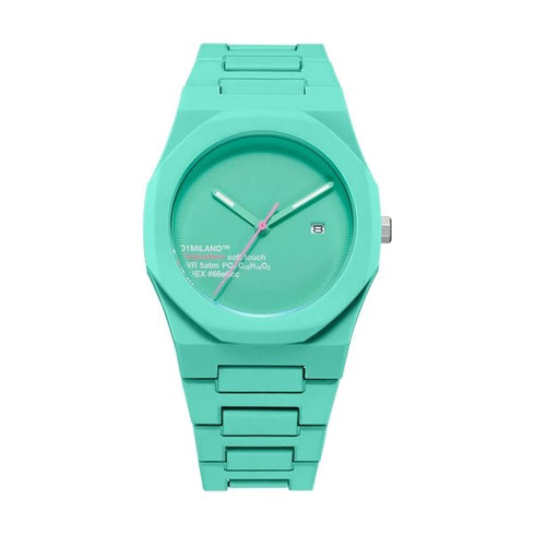 D1 MILANOD1 Milano Polycarbon Hot Aqua PCBJ31 Unisex Watch - Aquamarine Polycarbonate, 40.5mmWATCHESEcecile