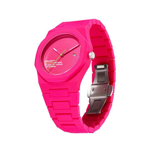 D1 MILANOD1 Milano Polycarbon Hot Pink PCBJ32 Unisex Watch - Fuchsia Polycarbonate, 40.5mmWATCHESEcecile