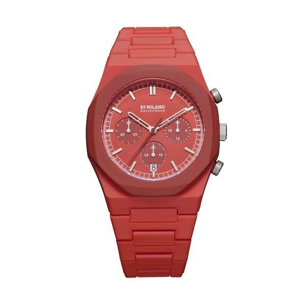 D1 MILANOD1 Milano Polychrono Red Blast PHBJ05 - 40.5mm Chronograph Watch, Red Polycarbonate CaseWATCHESEcecile