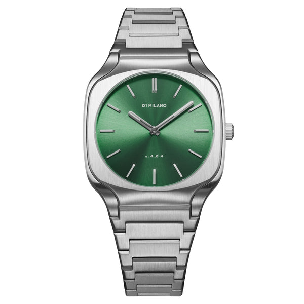 D1 MILANOD1 Milano Square Bracelet 37mm Eden D1 - SQBJ06 - Stainless Steel, Green DialWATCHESEcecile