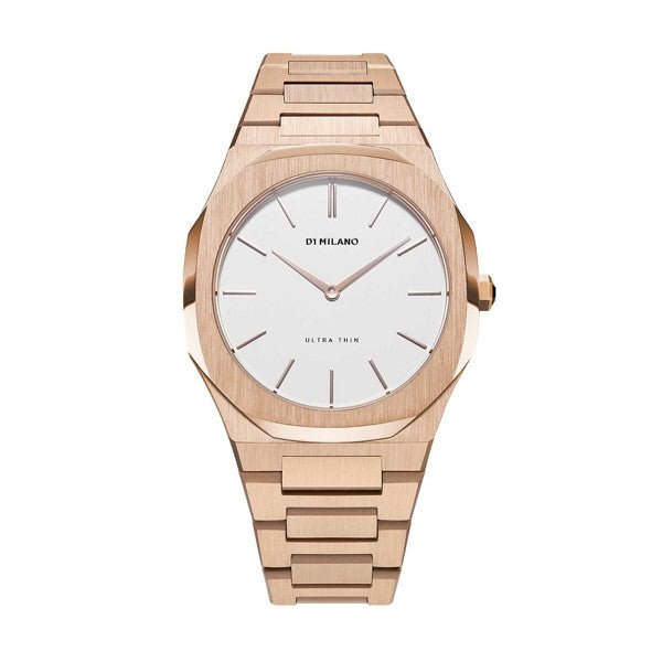 D1 MILANOD1 Milano Ultra Thin Rose Cloud UTBL09 Women's Watch - Rose Gold Stainless Steel, White Dial, 34mmWATCHESEcecile