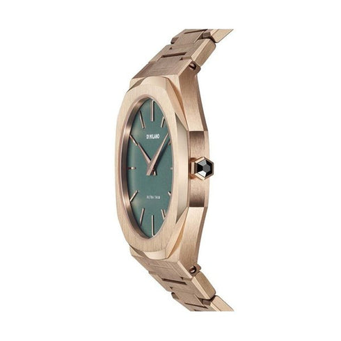 D1 MILANOD1 Milano Ultra Thin D1 - UTBU02 Men's Watch - Rose Gold, Forest Green DialWATCHESEcecile