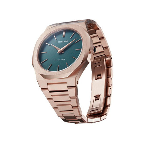 D1 MILANOD1 Milano Ultra Thin D1 - UTBU02 Men's Watch - Rose Gold, Forest Green DialWATCHESEcecile