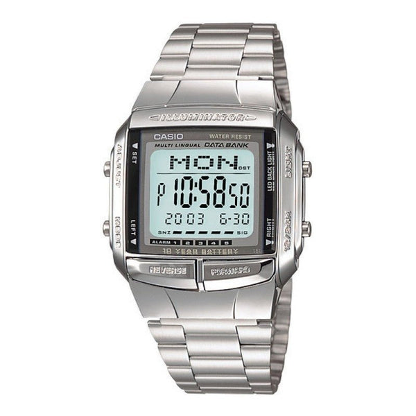 CASIO & VINTAGECasio DB - 360 - 1ADF Men's Databank Digital Watch, Silver - Tone Stainless Steel BandWATCHESEcecile