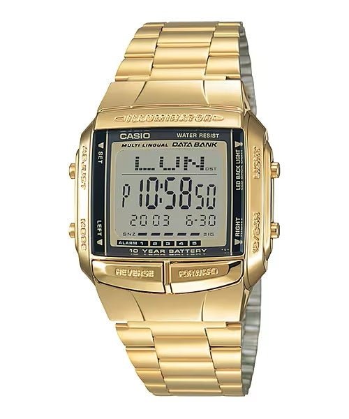 CASIO & VINTAGECasio DB - 360G - 9ASDF Men's Digital Watch - Gold - Tone Stainless Steel, Data Bank FunctionWATCHESEcecile