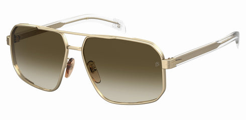 Occhiali da sole David Beckham DB 7102/S LOJ/HA P 61 - Montatura oro, lenti sfumate marroni