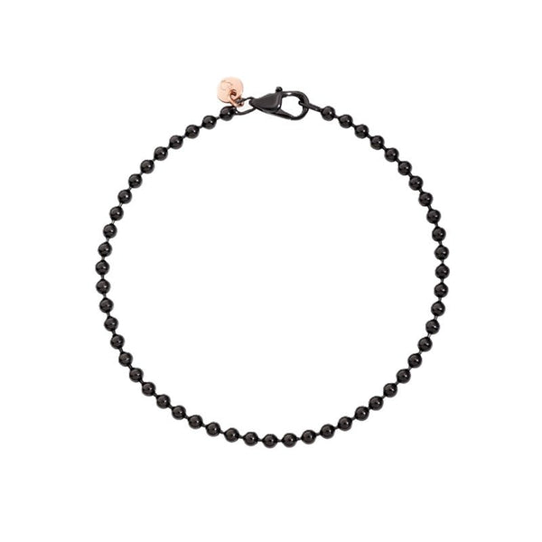 DODODoDo DBB7008EVERYPVDMXM Bollicine Bracelet – Black PVD Steel & 9K Rose GoldJEWELRYEcecile