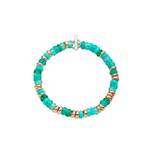 DODODoDo Rondelle Bracelet DBC2004RONDEVERAGM – 925 Sterling Silver with Green EnamelJEWELRYEcecile