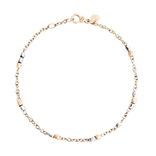 DODODoDo Mini Granelli Bracelet DBC4000GRANX0009AS – 9K Rose Gold & Sterling Silver, 16cmJEWELRYEcecile
