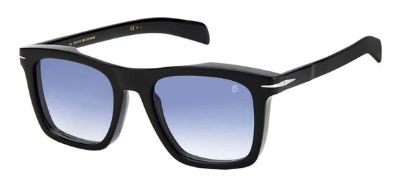 DAVID BECKHAMDavid Beckham Men's Sunglasses DB 7000/S BSC - 08 53 - Black & Silver Acetate Frame, Blue LensesEYEWEAREcecile