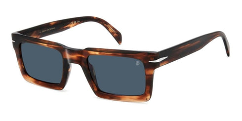 DAVID BECKHAMDavid Beckham Men's Sunglasses DB 7126/S EX4/KU 51 - Brown Horn Frame, Blue LensesEYEWEAREcecile