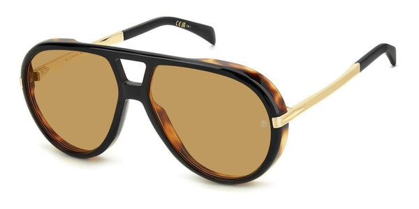 DAVID BECKHAMDavid Beckham DB 99/VOYAGER XWY/VS 61 Men's Sunglasses - Black Havana/Gold Frame, Orange High Contrast LensesEYEWEAREcecile