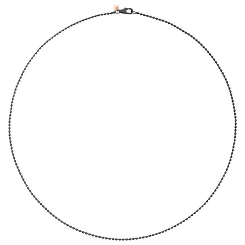 DODODoDo Bollicine Necklace DCB7004 - BOLLI - PVDMX50 - Black PVD SteelJEWELRYEcecile