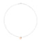 DODODoDo Cuore Necklace DCC4002HEART0009A42 – Sterling Silver Chain with 9K Rose Gold Heart CharmJEWELRYEcecile