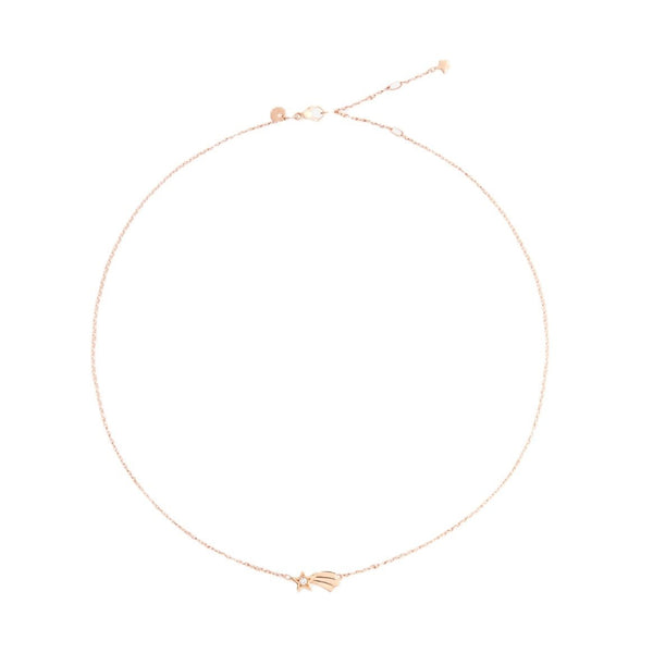 DODODoDo Shooting Star Necklace DCC4004XSTARDB09R42 – 9K Rose Gold with 0.02 ct White Diamond, 42 cmJEWELRYEcecile