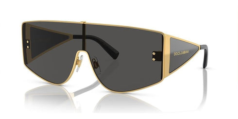 DOLCE & GABBANADolce & Gabbana DG 2305 02/87 44 Unisex Sunglasses – Gold Frame, Dark Grey LensesEYEWEAREcecile