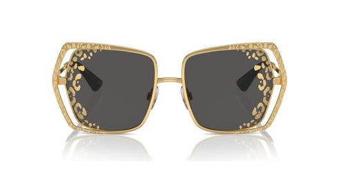 DOLCE & GABBANADolce & Gabbana DG 2306 02/GT 55 Women's Sunglasses – Gold Frame, Dark Grey LensesEYEWEAREcecile