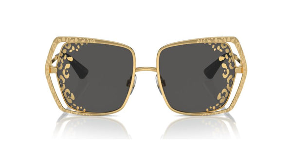 DOLCE & GABBANADolce & Gabbana DG 2306 02/GT 55 Women's Sunglasses – Gold Frame, Dark Grey LensesEYEWEAREcecile