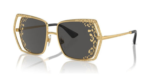 DOLCE & GABBANADolce & Gabbana DG 2306 02/GT 55 Women's Sunglasses – Gold Frame, Dark Grey LensesEYEWEAREcecile