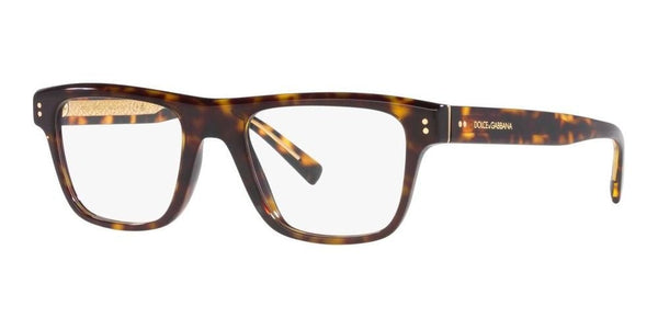 DOLCE & GABBANADolce & Gabbana DG3362 502 53 Unisex Square Eyeglasses - Havana Acetate FrameEYEWEAREcecile