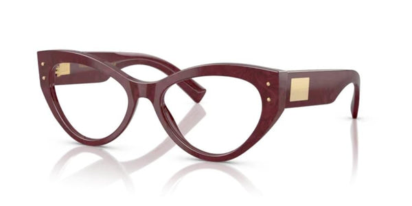 DOLCE & GABBANADolce & Gabbana DG3403 3442 54 Women's Cat - Eye Eyeglasses - Bordeaux Lace Acetate FrameEYEWEAREcecile