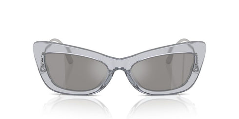 DOLCE & GABBANADolce & Gabbana DG 4467B 32916G 55 Women's Sunglasses – Transparent Grey Frame, Light Grey Mirrored Silver LensesEYEWEAREcecile